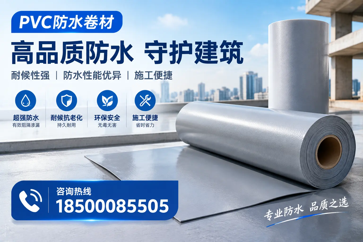PVC防水卷材的防水效果评测,适合定西的科学依据
